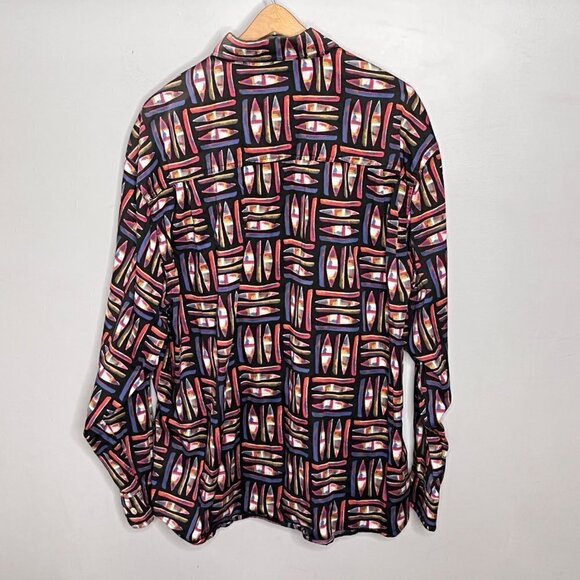 Vintage Barn Fly Button Down Shirt with Canoe Print- Men's Size Medium - Picture 3 of 4